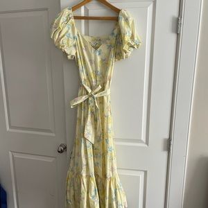 shack fancy X Target beautiful yellow maxi dress size 4